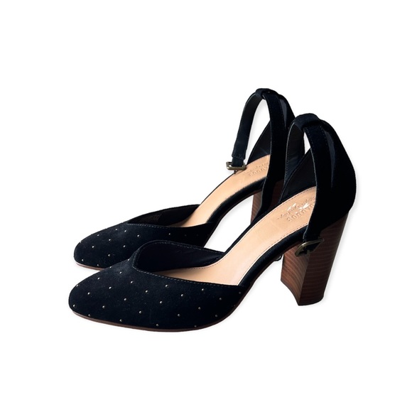 Soludos Colette Brass Studs Block Heels 10 - Picture 1 of 9